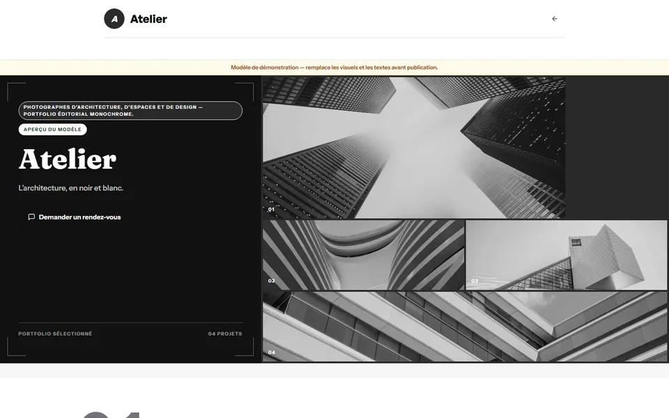 Preview of the Atelier template