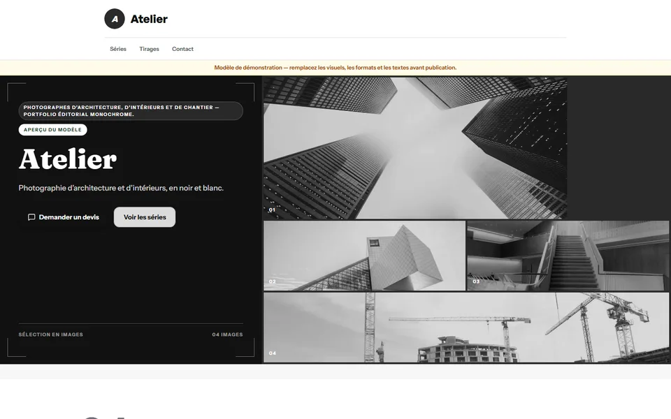 Preview of the Atelier template