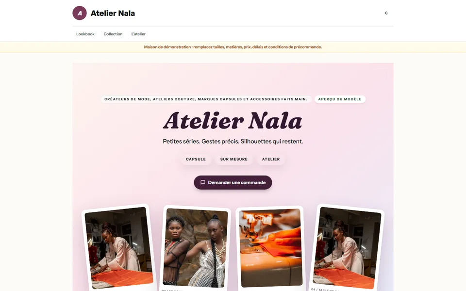 Preview of the Atelier Nala template