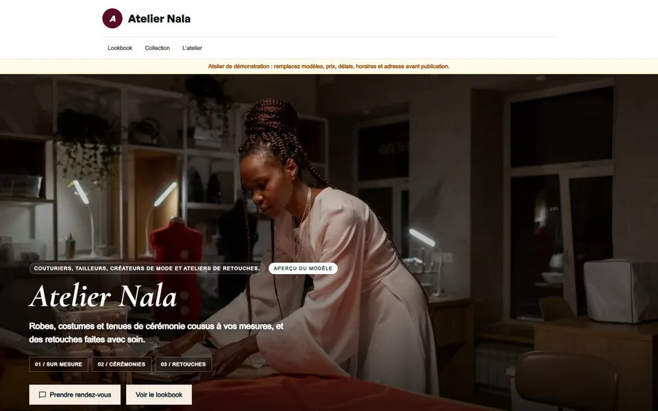 Preview of the Atelier Nala template