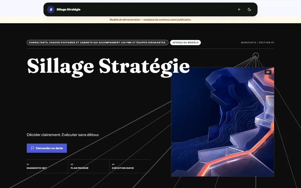 Preview of the Sillage Strategy template